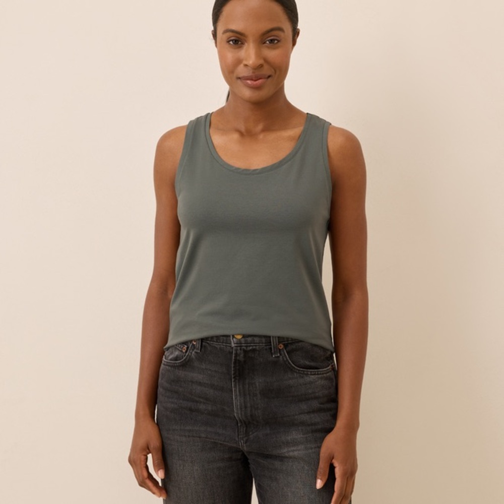 Organic Luxe Cotton Green Tank Top